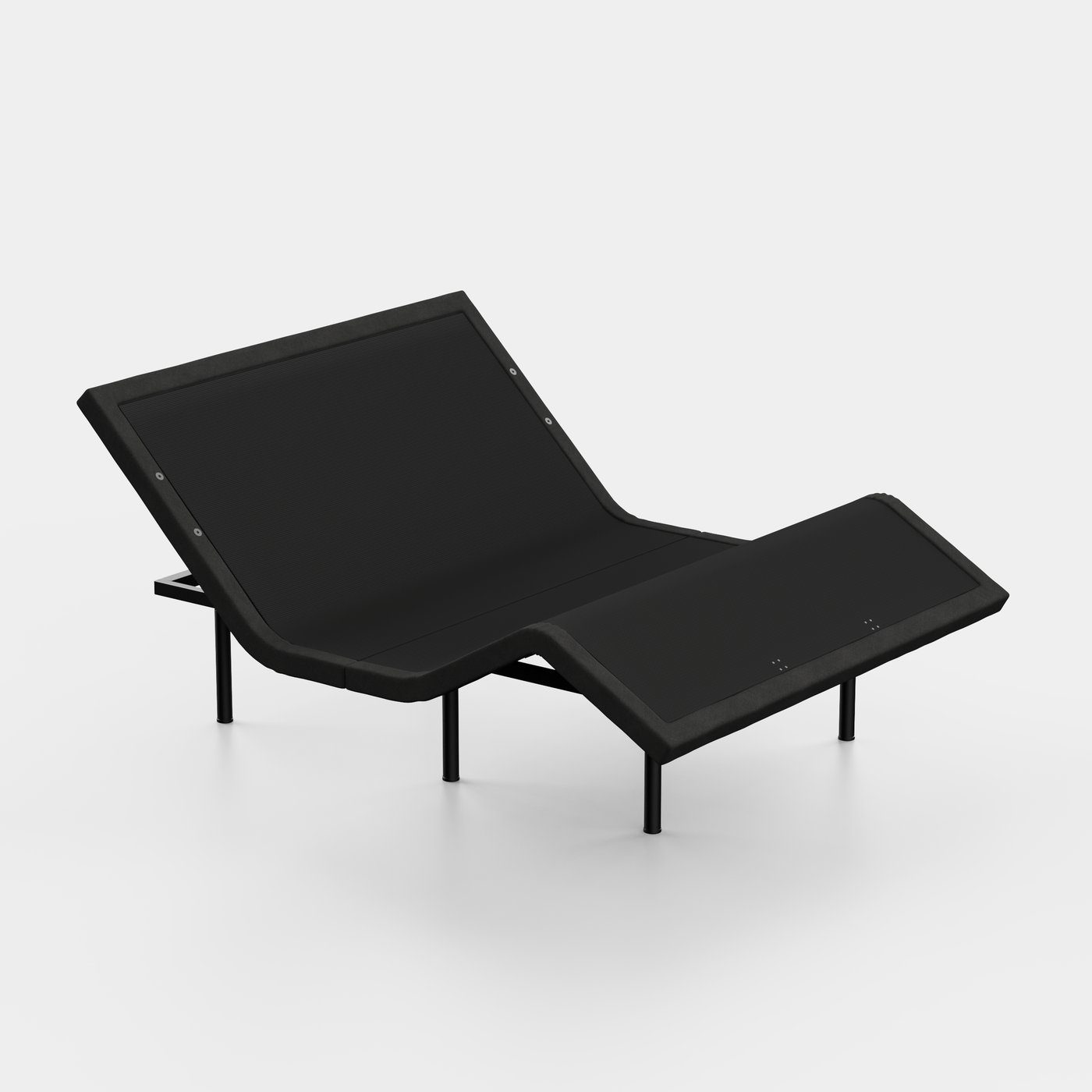 MLily adjustable base in the zero-gravity position — head elevated, knees raised, feet supported