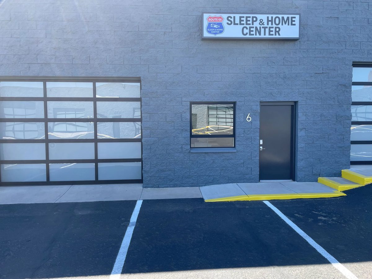 Route 66 Sleep & Home Center warehouse showroom in Kingman — the beds delivered to Bullhead City